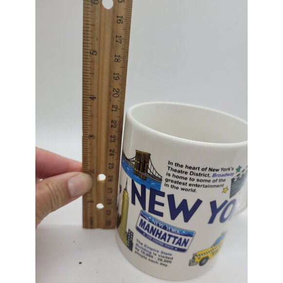 Vintg New York Manhattan Ceramic Mug Iconic Landmarks Coffee Mug souvenir - Picture 6 of 6